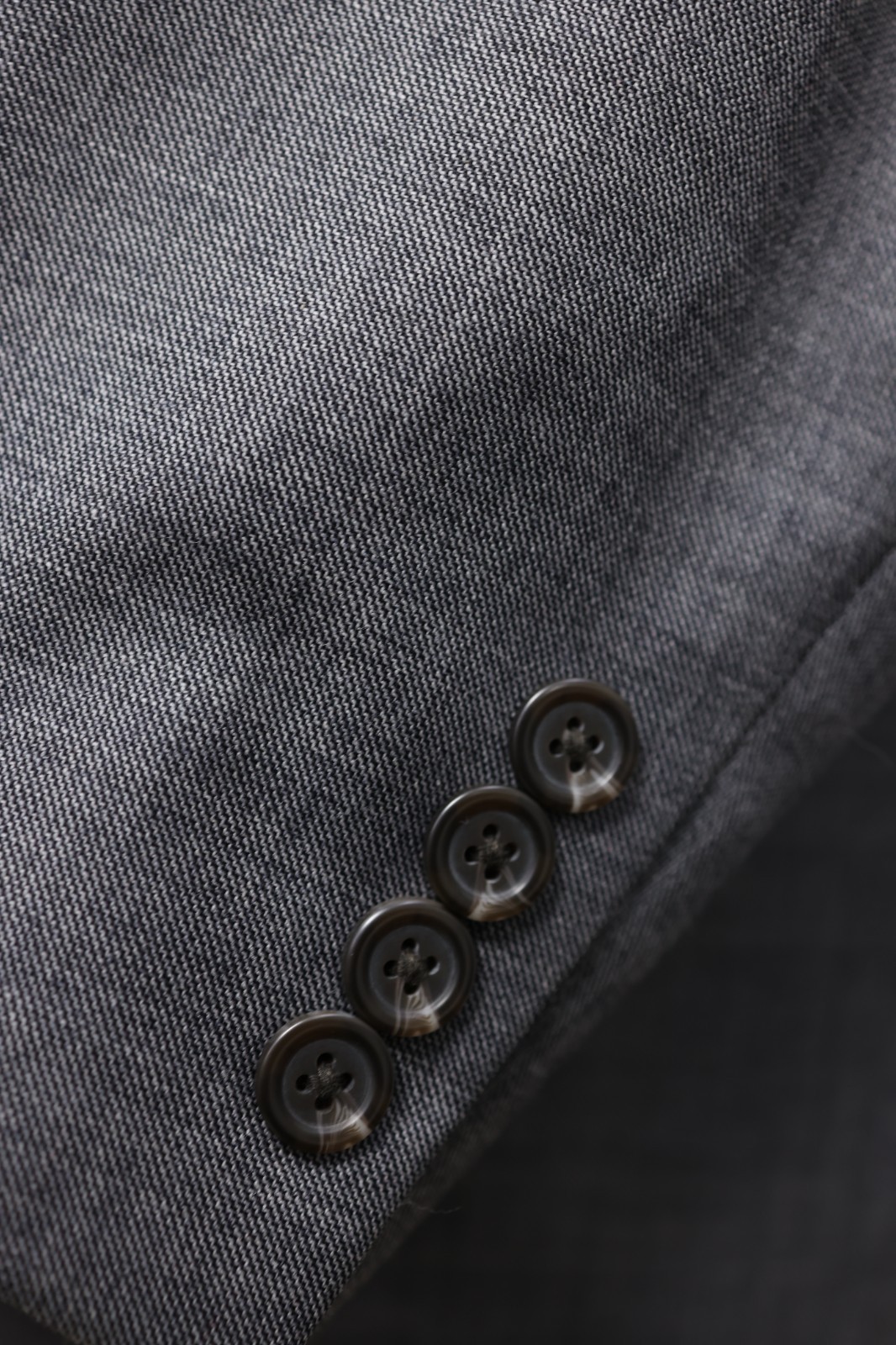 CHAPS mens solid gray 100% WOOL two button sport … - image 11