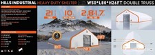 50x80x26 DUAL TRUSS *21oz PVC* Canvas Fabric Storage Building Shelter Barn Shop