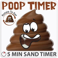 Funwares Bathroom Timer – Hilarious 5 Minute Sand Timer for Guys Who Waste Ti...
