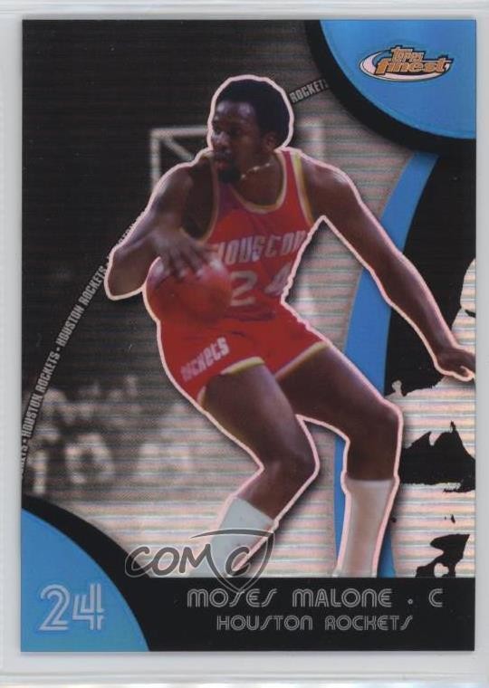 2007-08 Topps Finest Blue Refractor /199 Moses Malone #48 HOF 0qr0