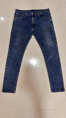 Levi's 512 Men's Jeans W36 L32 Dark Blue Slim Taper Stretch Vintage WaterLess