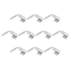 Fold Over Crimp Cord Ends, 5mm End Cap Clasps for DIY 100Pcs, Silver White
