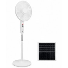 Ventilatore Batteria con Pannello Solare Luce Notturna 3 Velocità Selezionabili