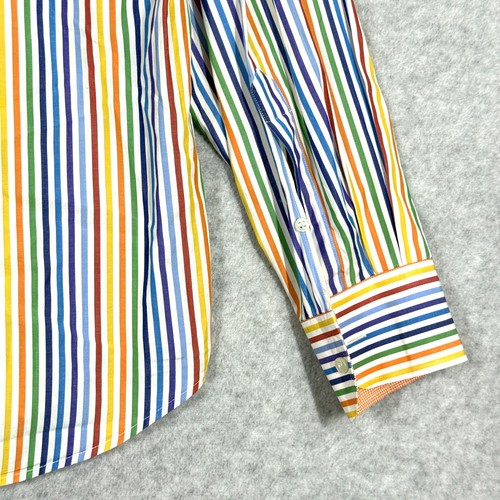 Paul and Shark Shirt Mens 42 Multicolor Striped Button Up Yachting Made Italy - Picture 14 of 16