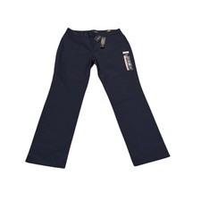 Lee Brand Dark Navy straight mid-rise Fit Pants Size 16, NWT wrinkle free 37x31