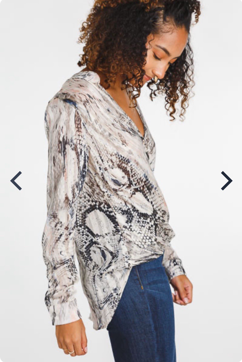 Olivia Graye Snakeskin Python Shimmer Crossover T… - image 2