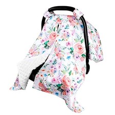 Soft Polyester Baby Car Seat Cover With 360 Protection - Spring Floral Design Soft Polyester Baby Car Seat Cover With 360 Protection - Spring Floral Design
