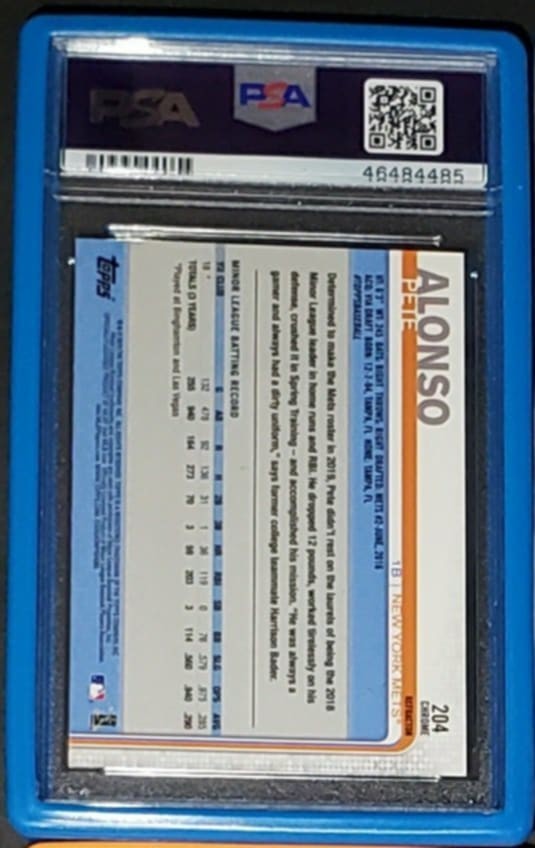 PETE ALONSO 2019 TOPPS CHROME ROOKIE X-FRACTOR PSA 10 GEM MINT 💎 view 2