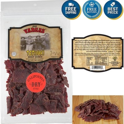 California Dry Style Beef Jerky - Teriyaki - Extra Dry Jerky - 7 Oz