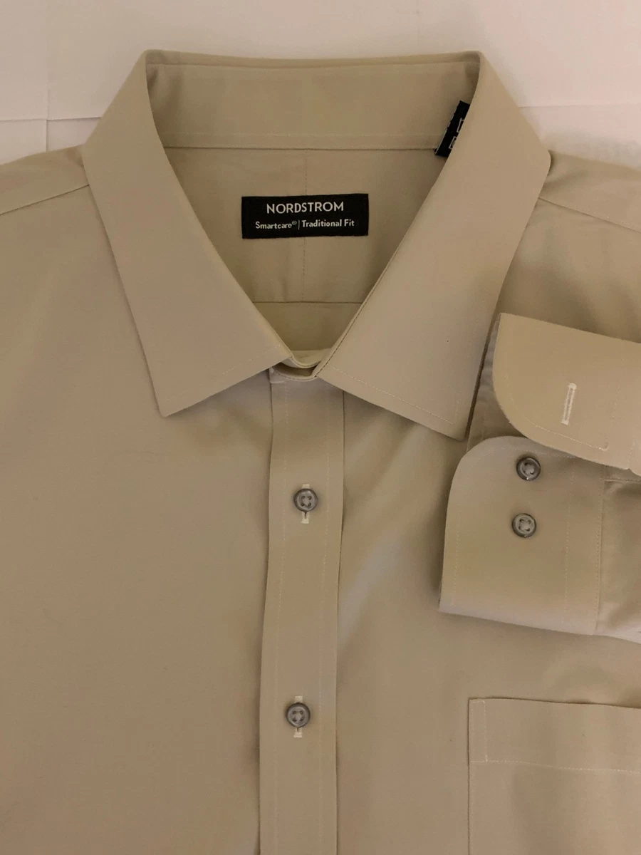 nordstrom dress shirts Men's Button Up Two back pleats elevate comfort Nordstrom Dress Shirt Non-Iron Sz