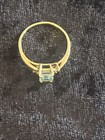 10kt Gold Aquamarine Ring With 6 Diamonds Size 8 — photo 8