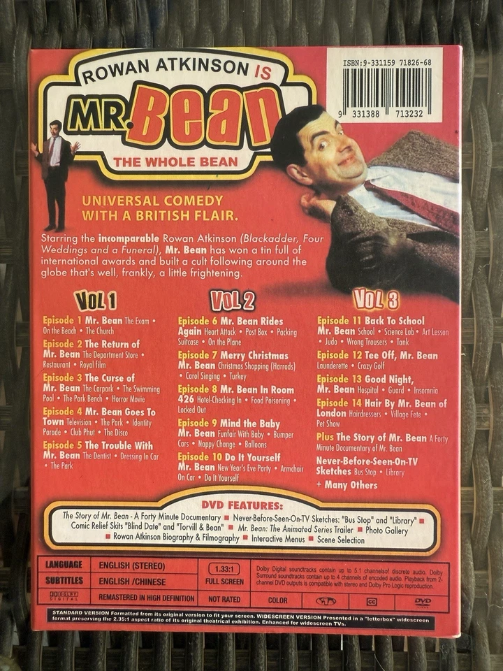 MR. BEAN: THE WHOLE BEAN DVD SET COMPLETE COLLECTION (REGION 1) (2-DISC SET) OOP - Image 2 of 4