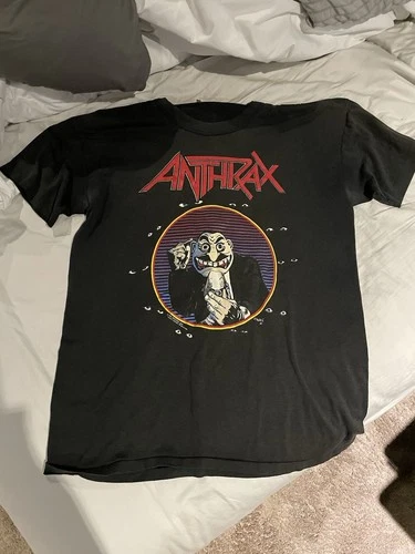 XL Vintage ANTHRAX -89 World Tour Single Stitch Concert 1980s vintage concert t-shirt, vintage, size XL, single stitch, B+ condition