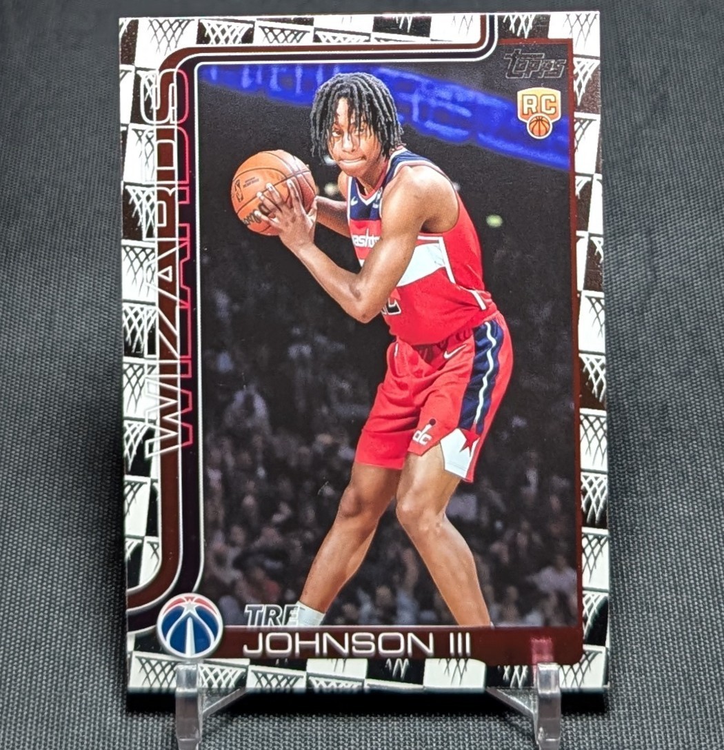 Tre Johnson III Season Tip-Off Foil Rookie RC 2025/26 Topps Card #206 Wizards