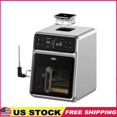 Smart Air Fryer Cooker W/ 4.3 in Display Super Convection Heating Systems Silver