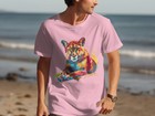 Colorful Roaring Cougar Artwork Graphic T-Shirts for Boys