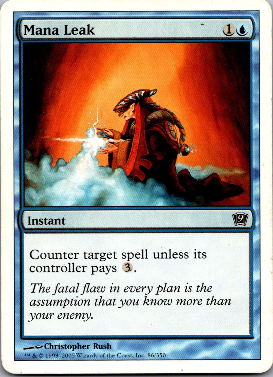 Mana Leak 86 Common 9th Edition Magic: The Gathering Lightly Played