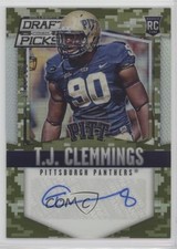 2015 Panini Prizm Collegiate Draft Picks Camo 170/199 TJ Clemmings #238 Auto 2r5