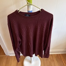 Dockers Men  s Cotton Maroon Sweater - Size XL