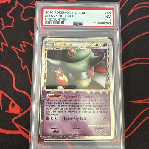 Pokemon Slowking Prime Holo Heartgold & Soulsilver Undaunted 85/123 PSA 7