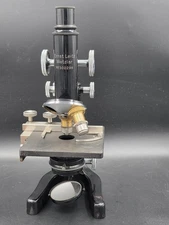 E Leitz Wetzlar Antique Brass Combination Microscope 1930 Vintage Research Model