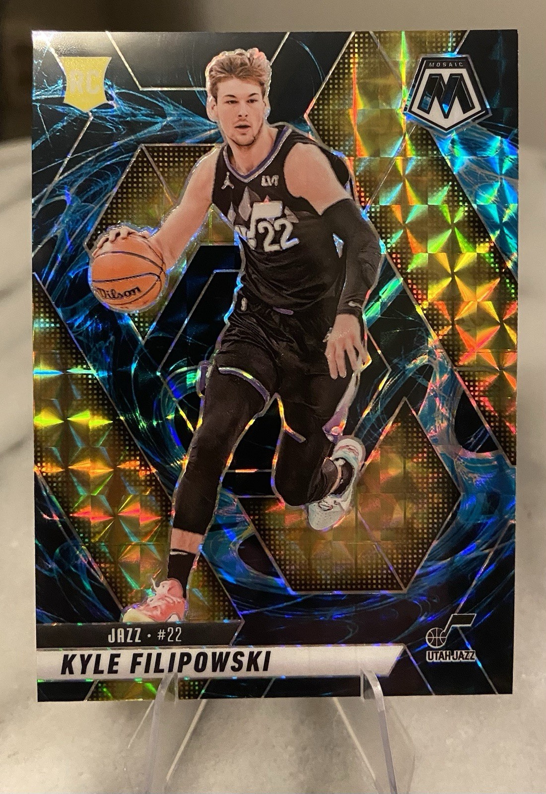 2024-25 Panini Mosaic Kyle Filipowski #231 Genesis Mosaic Prizm (RC) Jazz SP