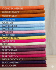100 Pure Cotton Fabric By The Yard Solid Color Sewing Material Craft 58" Wide