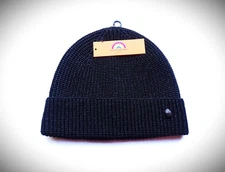 KURT GEIGER LONDON Shimmer Beanie in Black with Eagle One Size