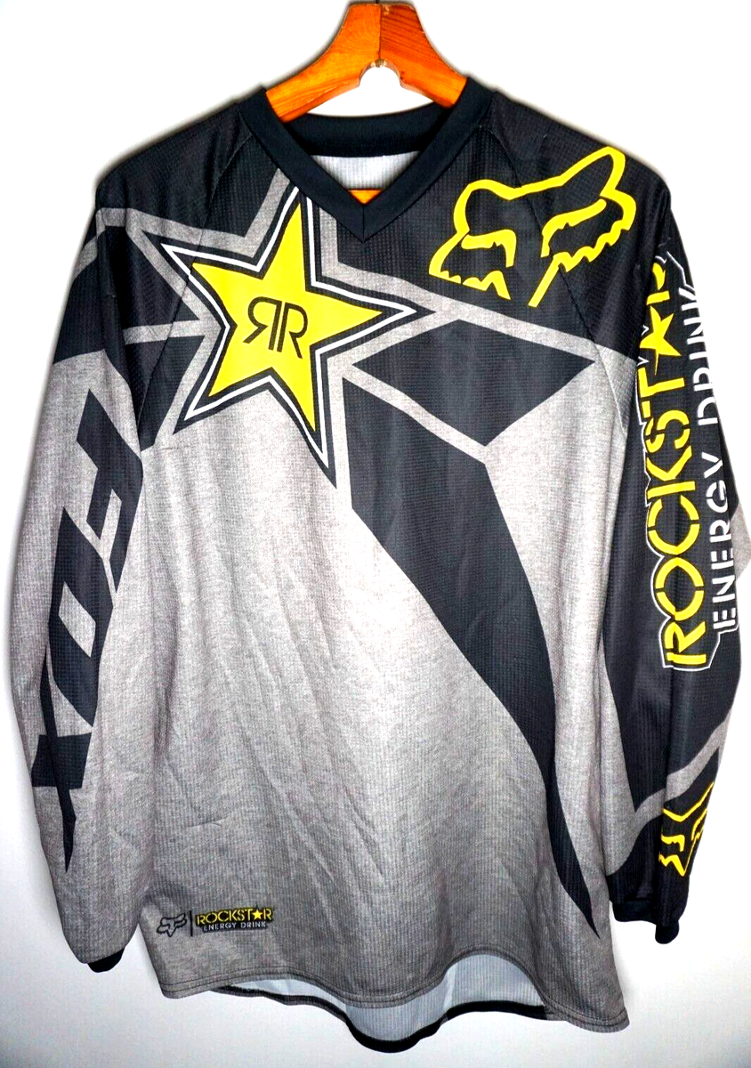 Fox Rockstar Jersey Long Sleeve Shirt Large Mens Y2K Motocross