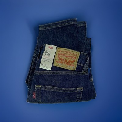 Levi s Jeans Flex 512 Slim Taper Stretch Denim Blue Men s Sz 29 X 32  NEW!