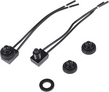 2PCS Car Push Button Switch, Waterproof 12V Vehicle SPST On Off Switch with 4.5"