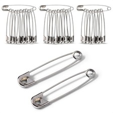 30 Pack Extra Large Safety Pins 3 Inch Safety Pins for Sewing Durable Stainless
