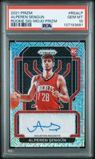 2021 Panini Prizm Alperen Sengun Rookie RC Prizm Mojo Auto /25 Rockets PSA 10