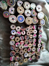 Vintage Wooden Thread Spools Lot approx 88 spools