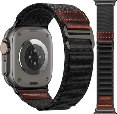 Soft Nylon Sport Band Compatible with Apple Watch Ultra 3 2 1 and Series 7 6 5 4