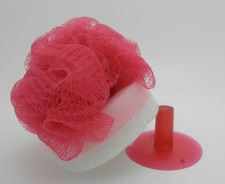 AVON Bath Pouf with Holder - New 4" Diameter