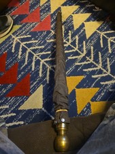 Walking Cane Hidden Pool Cue Wood And Brass C...
