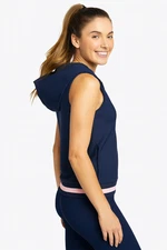 Ultracor Flux Hooded Performance Vest Navy Pink Trim USA Athletic Layering S