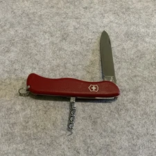 Victorinox Swiss Army Knife Red Alpineer 111mm Slide Lock Good Snap