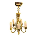 Dolls House Battery Light Chandelier - Warm White (LT7509) - 1:12 Scale Minia...