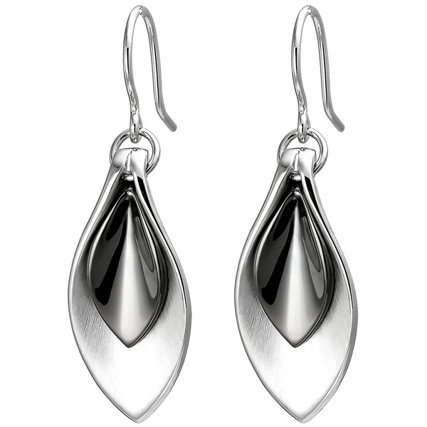 "Jobo \"52719\" OhrhäNger 925 Sterling Silber Bicolor Matt Ohrringe Silberohrringe"-image
