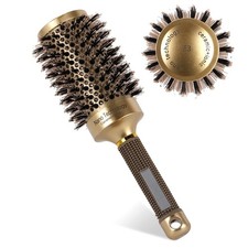 Large Boar Bristle Round Brush for Blow Drying, Nano Thermal Ceramic and Ioni...