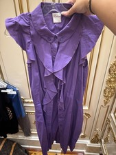 Red Valentino Women Purple Dress Size 42 Sleeveless Thigh Length Made In Italy