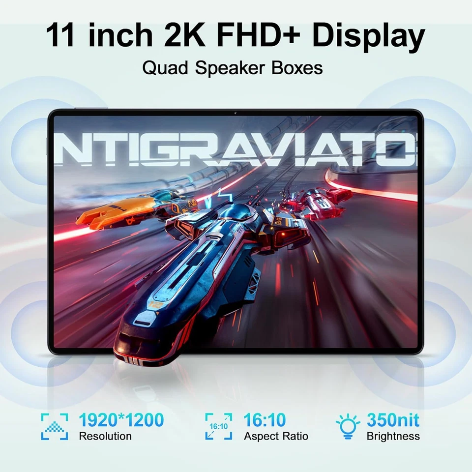 OUKITEL OT8 Android 14 Tablet 30GB+256GB 8800mAh 18W GPS,OTG 11 Zoll 2K Tablet - Bild 4 von 4