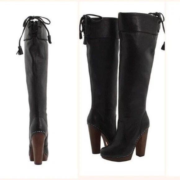 Botas altas hasta la rodilla Steven Steve Madden talla 10 plataforma borla puños tacones altos Foto 2 de 4