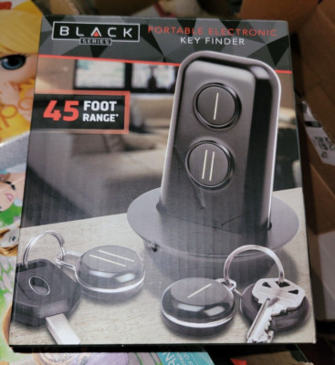 The Black Series Portable Electronic Key Finder 45 Foot Range NEW Open Box