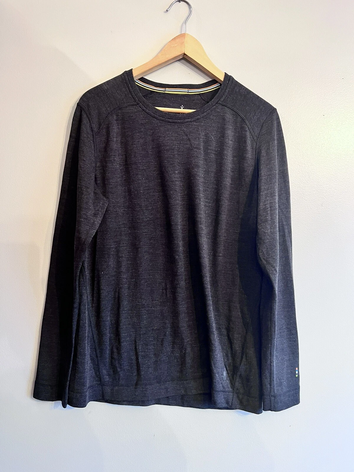 SMARTWOOL W's Classic Thermal Merino Base Layer Crew Charcoal Heather XL