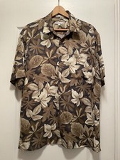 PIERRE CARDIN MEN S HAWAIIAN BUTTON, SHORT SLEEVE SHIRT, RAYON, SZ- L, EX COND
