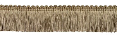 Dark Sand 1.25'' Brush Fringe Trim Driftwood Bronze [By The Yard]