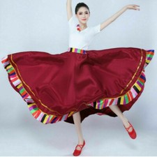 Stile Etnico Danza Moderna Swing Gonna Spagnolo Flamenco Stanza da Ballo Costume